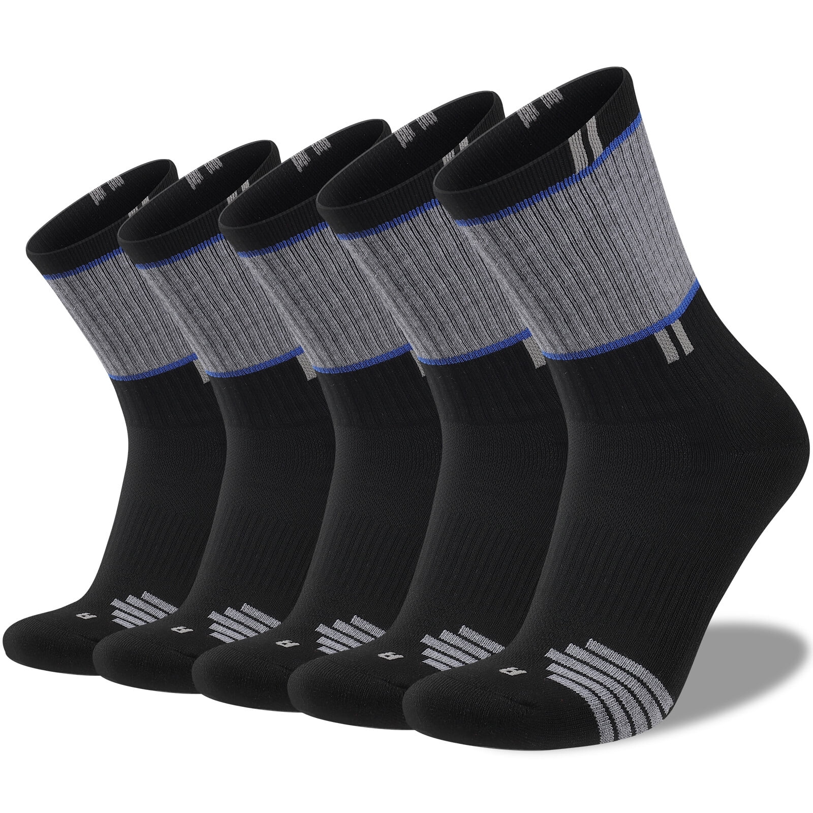 Hanes Originals Men's Moisture Wicking Crew Socks, 6-Pack