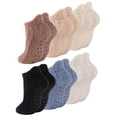 thumbnail image 1 of COOPLUS 6 Pairs Womens Fuzzy Socks with Grips Winter Warm Soft Fluffy Indoor Slipper Socks for Women, 1 of 7