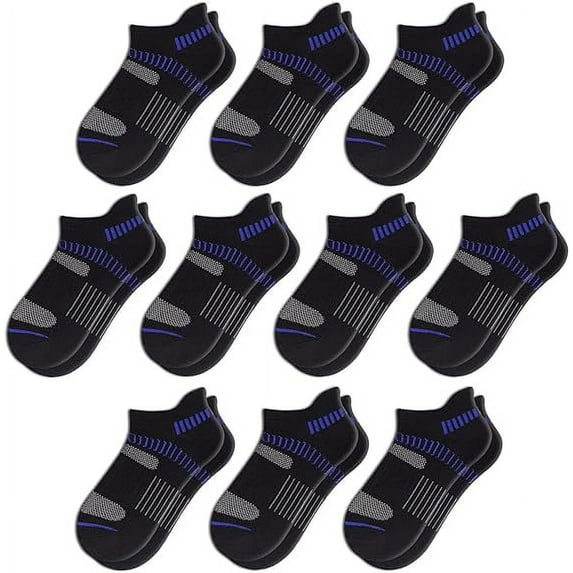 COOPLUS Boys&Girls Socks Low Cut Ankle Socks Comfortable Athletic Socks With Cushioned Sole 10 Pairs