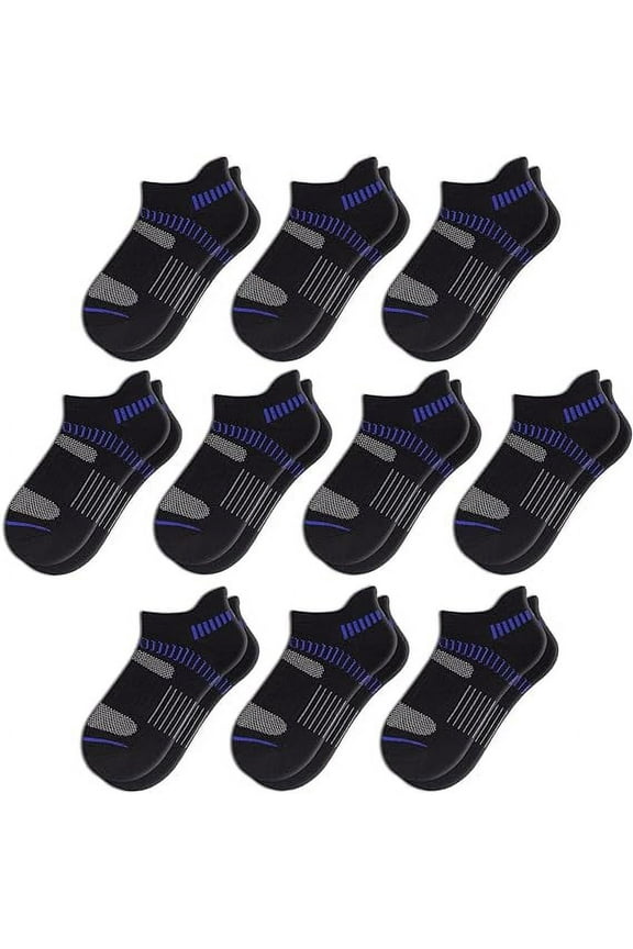 Boys&Girls Socks Low Cut Ankle Socks Comfortable Athletic Socks With Cushioned Sole 10 Pairs