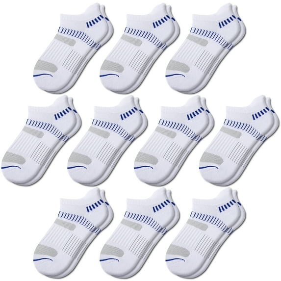 COOPLUS Boys&Girls Socks Low Cut Ankle Socks Comfortable Athletic Socks With Cushioned Sole 10 Pairs
