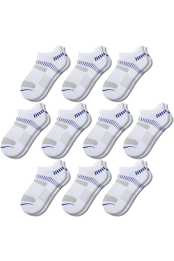 Boys&Girls Socks Low Cut Ankle Socks Comfortable Athletic Socks With Cushioned Sole 10 Pairs