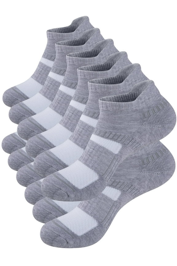 Men's Athletic Ankle Socks Plus Size Mens Low Cut Socks 6 Pairs