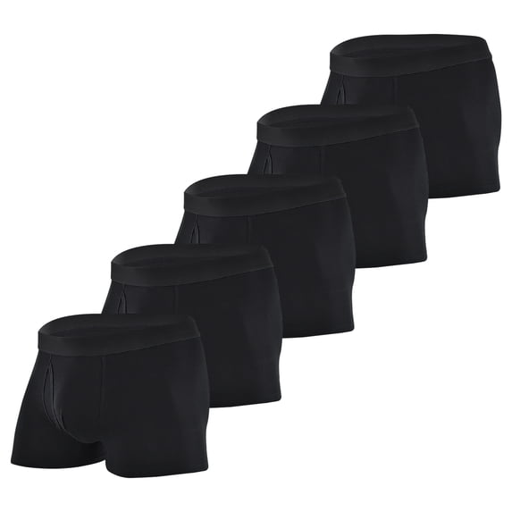 COOPLUS Men's Underwear Boxer Underwear Briefs Cotton Stretch Soft Underwear Trunks (5 Pieces)