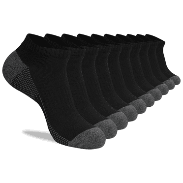 COOPLUS Mens 10 Pairs Athletic Ankle Socks Men's Breathable Low Cut Socks