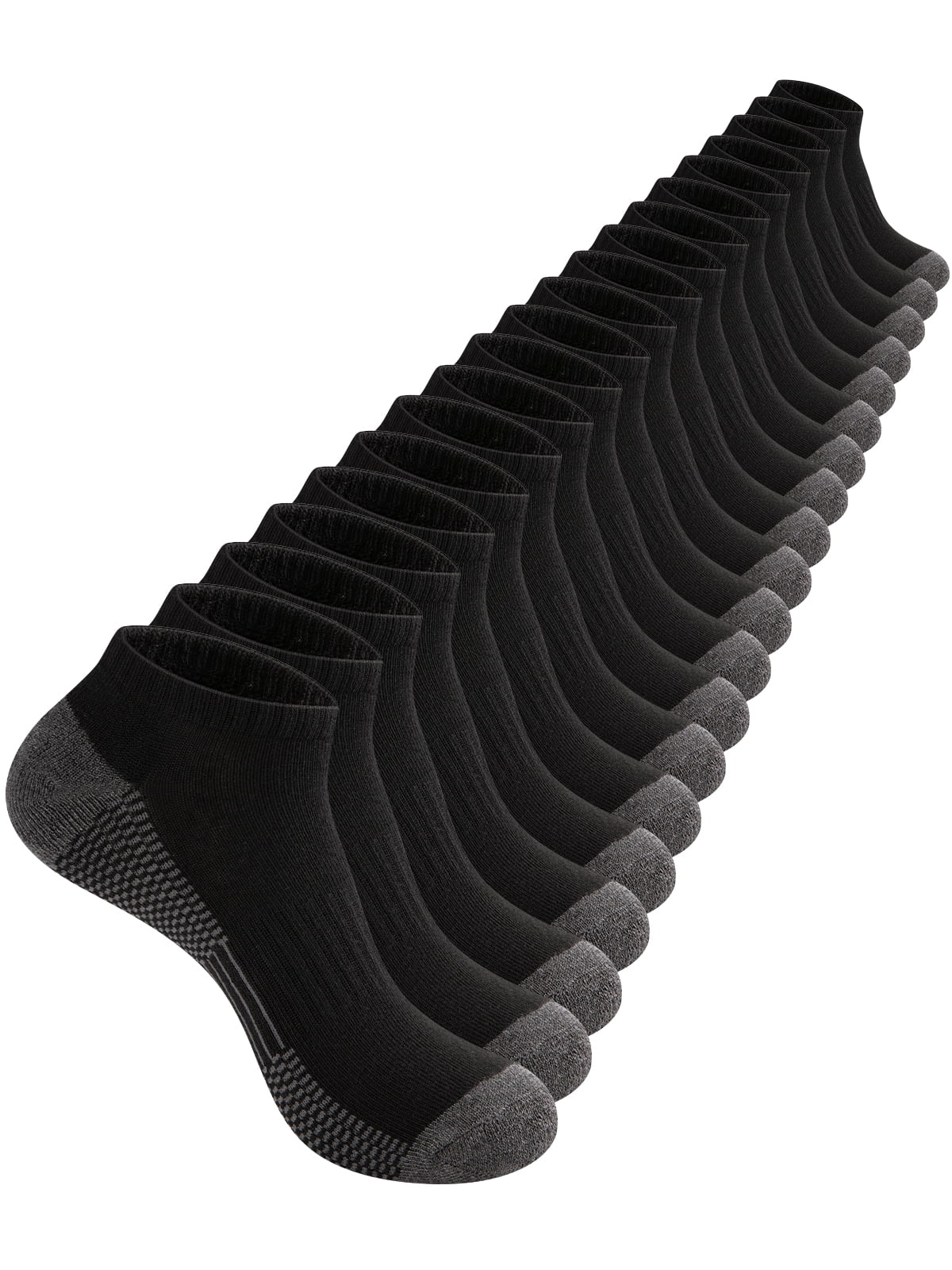 Mens 10 Pairs Athletic Ankle Socks Men's Breathable Low Cut Socks