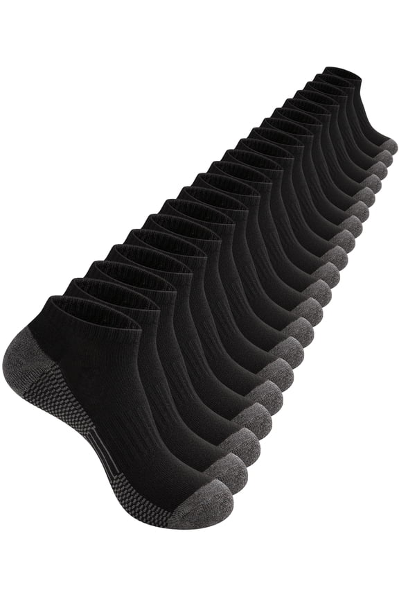 Mens 10 Pairs Athletic Ankle Socks Men's Breathable Low Cut Socks