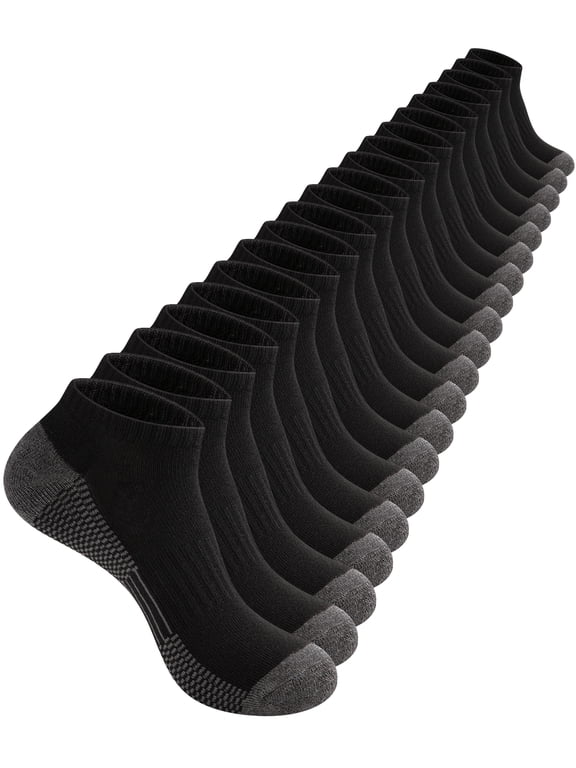 Mens 10 Pairs Athletic Ankle Socks Men's Breathable Low Cut Socks
