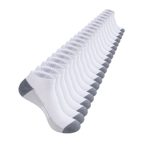 Mens 10 Pairs Athletic Ankle Socks Men's Breathable Low Cut Socks