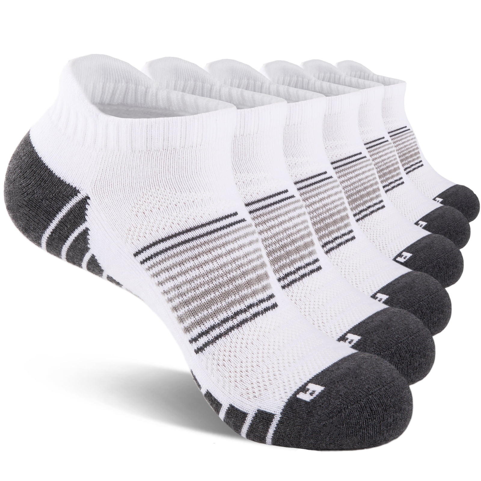 COOPLUS Mens Ankle Socks Cushioned Low Cut Socks for Men Athletic ...