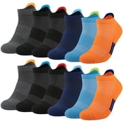 COOPLUS Mens Athletic Ankle Socks Men Running Breathable Low Cut Socks 6 Pairs