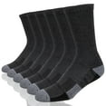 thumbnail image 1 of COOPLUS Mens Crew Athletic Socks Moisture Wicking Cushioned Socks 6 Pairs, 1 of 6