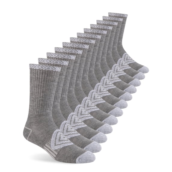 COOPLUS Mens Crew Socks Breathable Cushioned Athletic Socks for Running Gym Workout Work Daily Wear 6 Pairs
