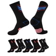 thumbnail image 1 of COOPLUS Mens Crew Socks Cushioned Athletic Running Work Socks Moisture Wicking Daily Comfort 6 Pairs for Men, 1 of 8