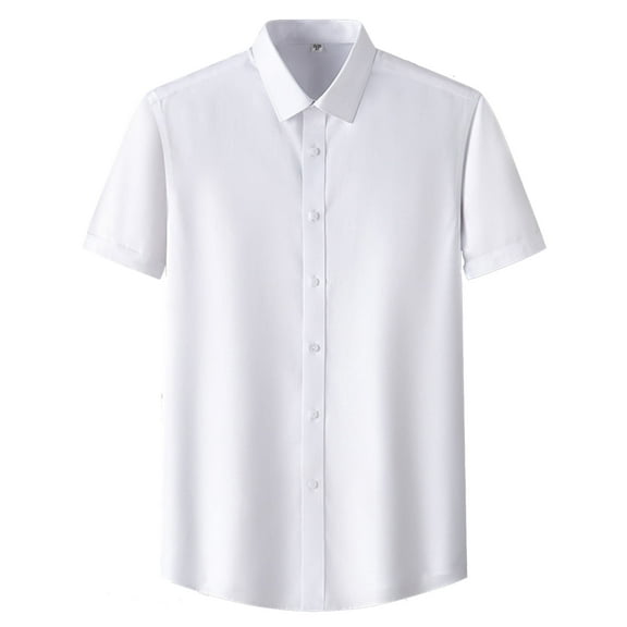 COOPLUS Mens Dress Shirts Short Sleeves Button-Down Shirts for Men Perfect for Business Casual Occasions