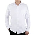 thumbnail image 1 of COOPLUS Mens Dress Shirts Solid Color Long Sleeve Stretch Formal Shirt Perfect for Business Casual Occasions A Button-Down Dress Shirt Tailored for Men, 1 of 5