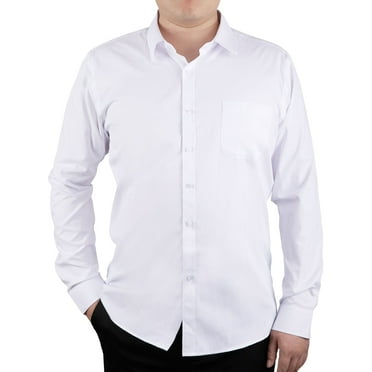 COOPLUS Mens Dress Shirts Solid Color Long Sleeve Stretch Formal Shirt Perfect for Business Casual Occasions A Button-Down Dress Shirt Tailored for Men