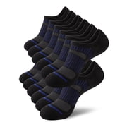 COOPLUS Mens No Show Socks Cushioned Low Cut Socks for Men Breathable Non-slip 6 Pairs