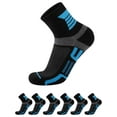 thumbnail image 1 of COOPLUS Mens Quarter Socks High Ankle Socks Running Cushioned Socks 6 Pairs, 1 of 3