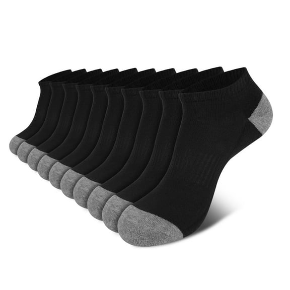 COOPLUS Mens Socks 10 Pairs Ankle Low Cut Socks for Men Breathable Athletic Socks