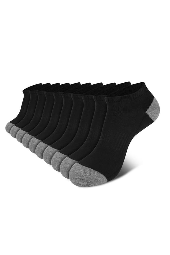 Mens Socks 10 Pairs Ankle Low Cut Socks for Men Breathable Athletic Socks