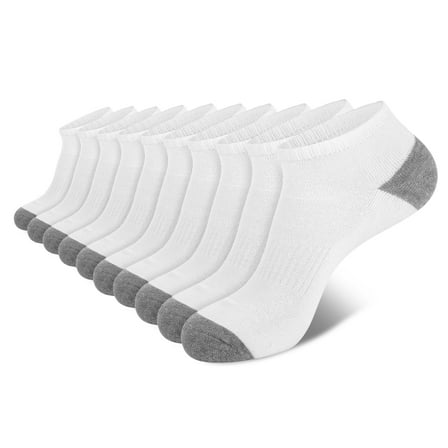 COOPLUS Mens Socks 10 Pairs Ankle Low Cut Socks for Men Breathable Athletic Socks