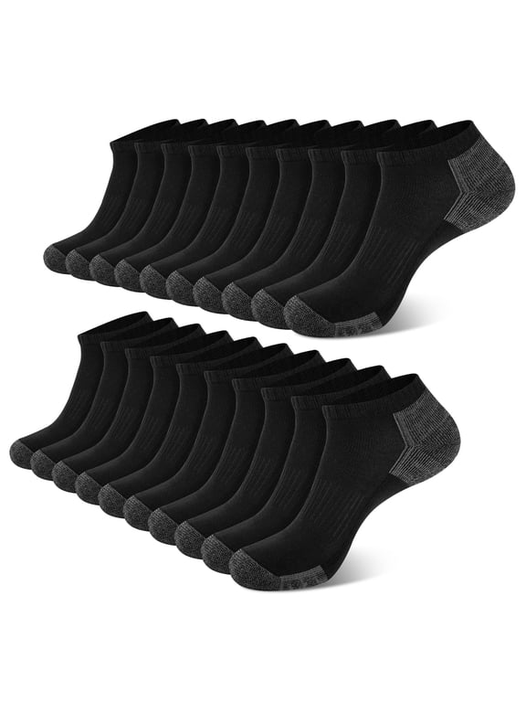 Mens Socks Ankle Low Cut Socks for Men Breathable Athletic Socks 10 Pairs