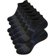 COOPLUS Mens Socks Ankle Socks for Mens Low Cut Cushioned Breathable Socks 6 Pairs