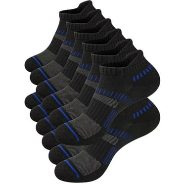 COOPLUS Mens Socks Ankle Socks for Mens Low Cut Cushioned Breathable Socks 6 Pairs