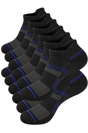 Mens Socks Ankle Socks for Mens Low Cut Cushioned Breathable Socks 6 Pairs