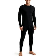 COOPLUS Mens Thermal Underwear Top & Pants One Set