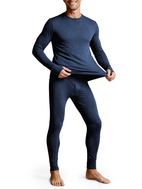 Mens Thermal Underwear Top & Pants One Set
