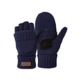 thumbnail image 1 of COOPLUS Mittens Winter Fingerless Gloves Warm Wool Knitted Gloves Convertible Gloves for Men and Women, 1 of 6