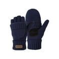 thumbnail image 1 of COOPLUS Mittens Winter Fingerless Gloves Warm Wool Knitted Gloves Convertible Gloves for Men and Women, 1 of 6