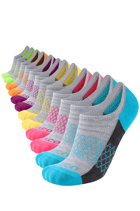 No Show Socks for Women Non Slip Cushioned Low Cut Invisible Athletic Socks for Running Sneakers 6 Pairs