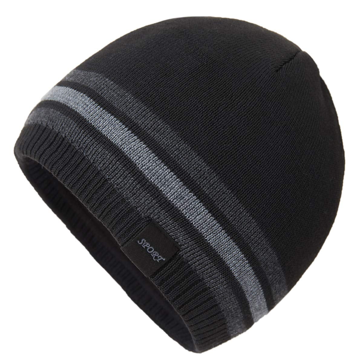 COOPLUS Slouchy Hats for Men Warm Winter Hats Mens Beanie Cap Lined