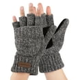 thumbnail image 1 of COOPLUS Winter Mittens Fingerless Gloves Wool Knitted Warm Gloves Convertible Gloves Men and Women, 1 of 7