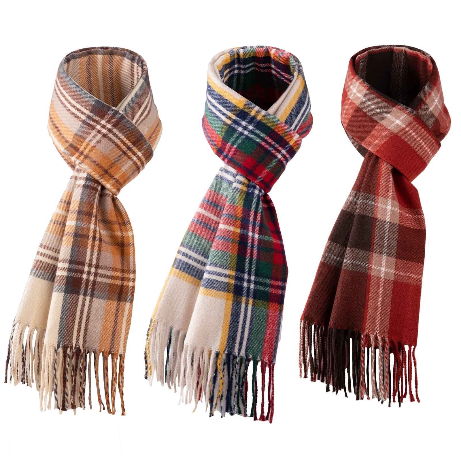 Plaid Scarves (3 Pack)