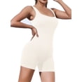 thumbnail image 1 of COOPLUS Women Athletic Jumpsuits Seamless Romper and Sleeveless Ribbed Detail Square Neckline Unitard for Yoga Workout, 1 of 6