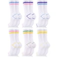 thumbnail image 1 of COOPLUS Women Crew Socks 6 Pairs, Cushioned Athletic Running Breathable Casual Gym Socks for Women, 1 of 10