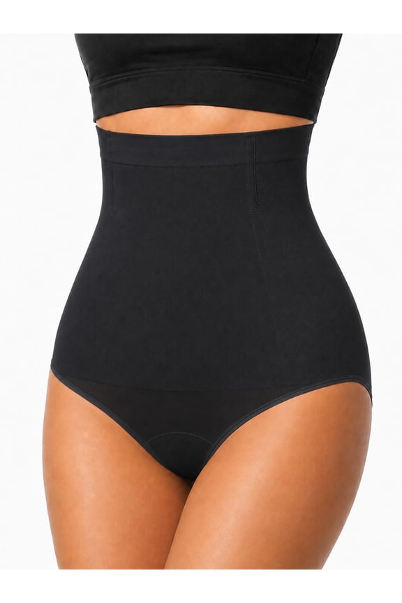 High Waisted Tummy & Butt Lifter Body Shaper with Boning, Firm Compression Anti-Slip Shaping Underwear