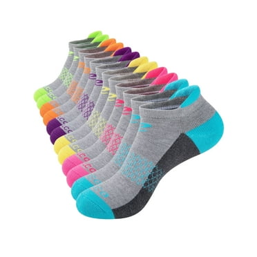 COOPLUS Women's Athletic Ankle Socks Women's Sock Size 9-11 Female Cushioned Color Socks 6 Pairs