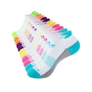 COOPLUS Womens Athletic Ankle Socks Womens Sock Size 9-11 Female Cushioned Color Socks 6 Pairs