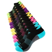 COOPLUS Women's Athletic Ankle Socks Women's Sock Size 9-11 Female Cushioned Color Socks 6 Pairs