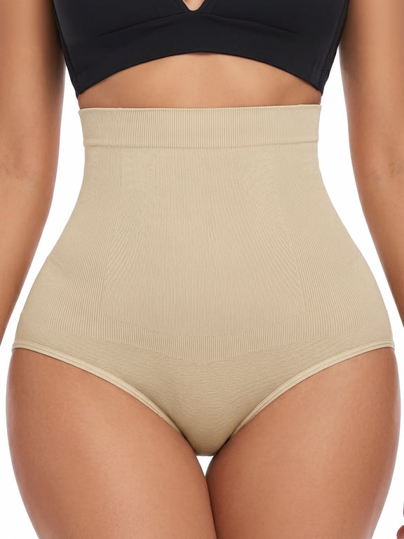 High Waisted Tummy & Butt Lifter Shapewear Panties for Women, Firm Compression Waist Cincher with Anti-Slip Support