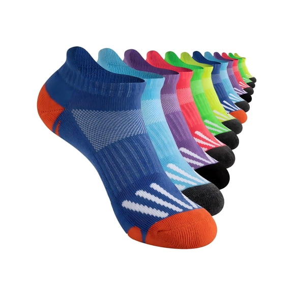 COOPLUS Womens Ankle Low Cut Socks Athletic Running Cushioned Socks for Women 6 Pairs