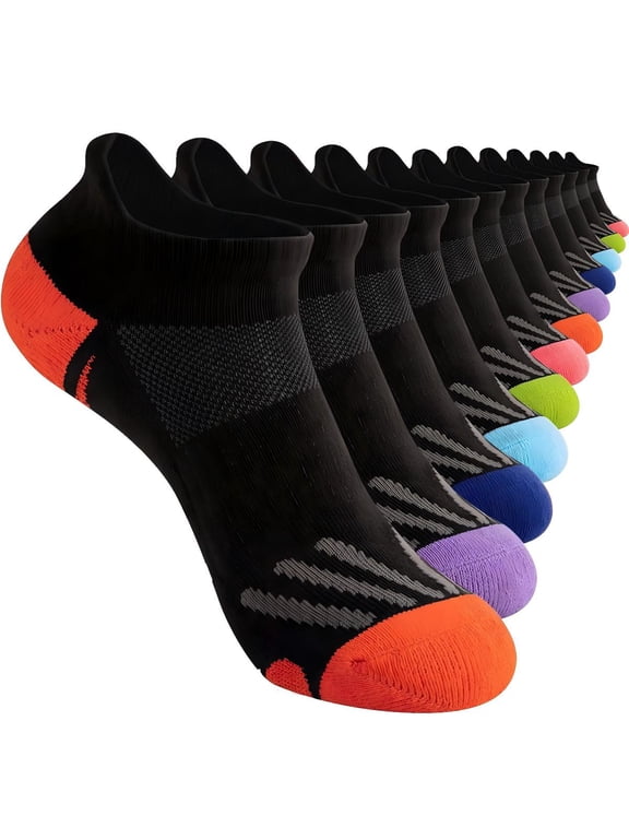 Womens Ankle Low Cut Socks Athletic Running Cushioned Socks for Women 6 Pairs