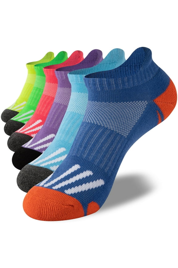 Womens Ankle Low Cut Socks Athletic Running Cushioned Socks for Women 6 Pairs