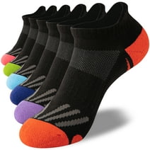 COOPLUS Womens Ankle Low Cut Socks Athletic Running Cushioned Socks for Women 6 Pairs
