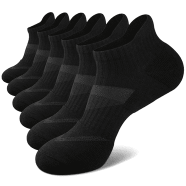 COOPLUS Womens Ankle Socks Performance Cushion Socks Breathable Low Cut Socks 6 Pairs
